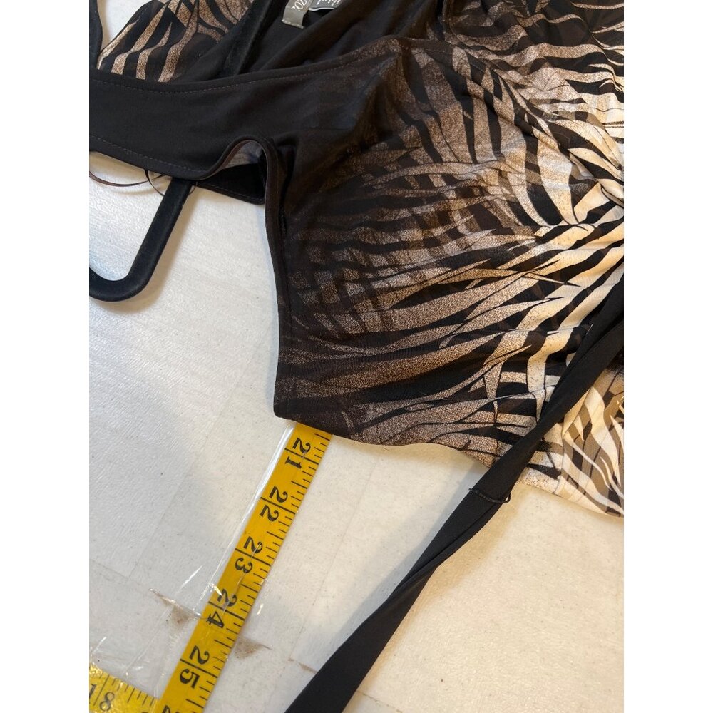 Roz & Ali Plus Maxi Dress Sleeveless Ombre Brown Beige Ivory Size 20 - Picture 4 of 8